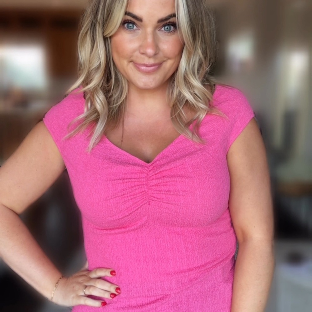 Zara Pink Ruched Top